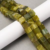 Natural Xiuyan Jade Cube Beads Strands, 8-8.5mm, 46pcs — Jewelry Beads
