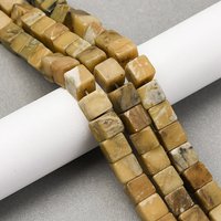 Natural Huanglong Jade Cube Beads Strands, 8-8.5mm, 46pcs — Jewelry Beads