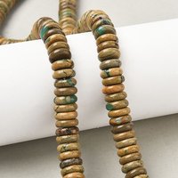 Natural Verdite Stone Beads Strands, Disc, 10-10.5mm, 1.2mm Hole — Jewelry Beads