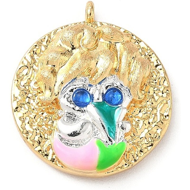 Brass Micro Pave Cubic Zirconia Enamel Constellation Pendant - Pisces — Charms & Pendants
