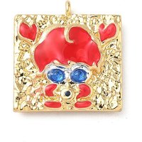 Pendentif en laiton avec zircon cubique micro pave - Cancer