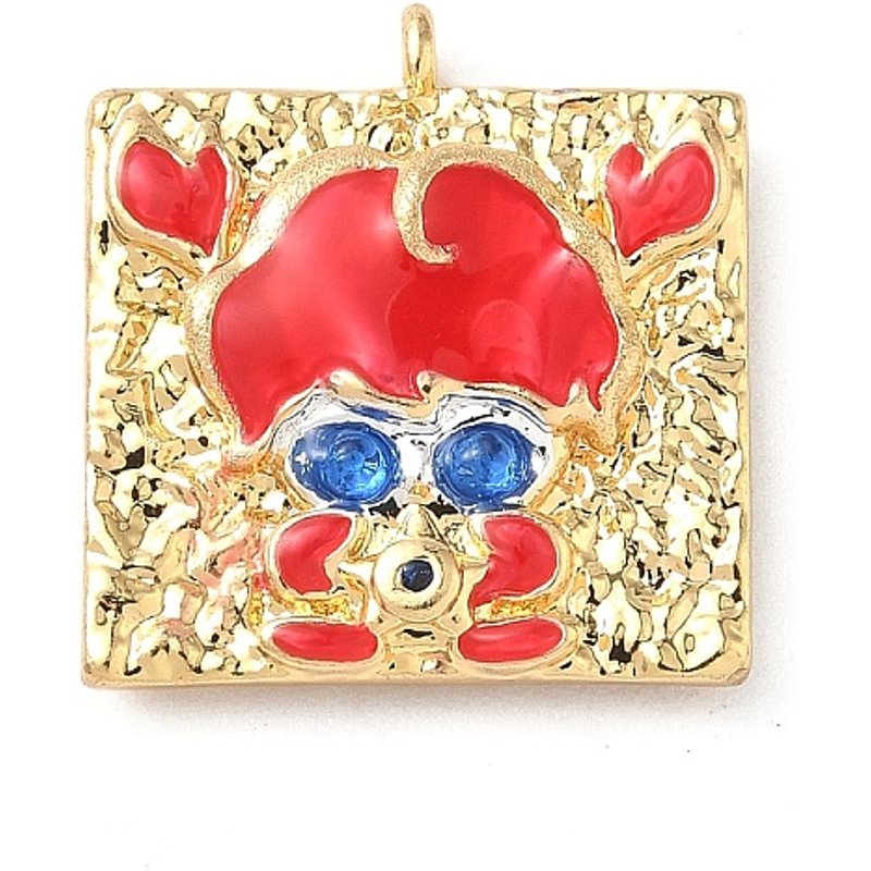Pendentif en laiton avec zircon cubique micro pave - Cancer — Breloques et pendentifs