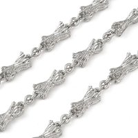 Alloy Nuggets Link Chains, Unwelded, Real Platinum Plated