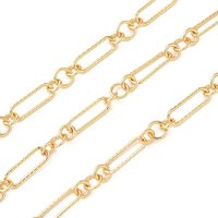 Alloy Oval Link Chains, Unwelded, 18K Gold Plated