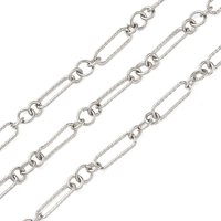 Alloy Oval Link Chains, Unwelded, Platinum Plated, 15x5x1mm — Chains, Wire & Cord