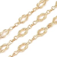 Alloy Knot Link Chains, Unwelded, 18K Gold Plated — Chains, Wire & Cord