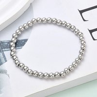 Brass Round Beaded Stretch Bracelet for Men and Women — Bracelet Women