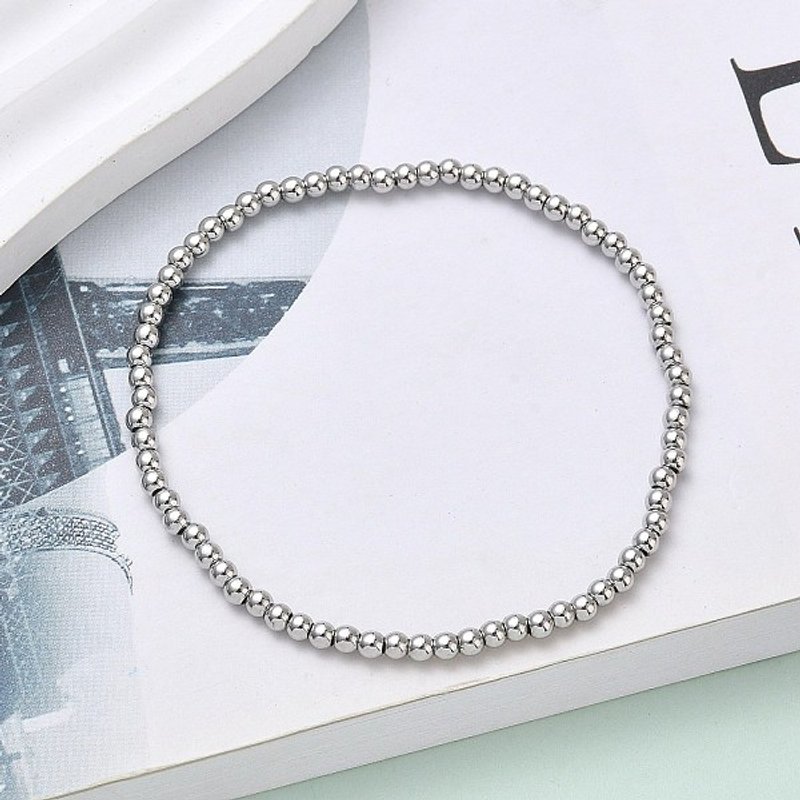 Bracelet Élastique en Laiton Rond à Perles pour Hommes et Femmes — Bracelet Femme