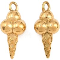 Pendentif en Acier Inoxydable 304 en Forme de Crème Glacée, Sans Plomb, 17x9x9mm — Breloques et pendentifs