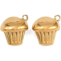 Charm en Acier Inoxydable 304, Cup Cake, Sans Plomb, 15x13x9.5mm — Breloques et pendentifs