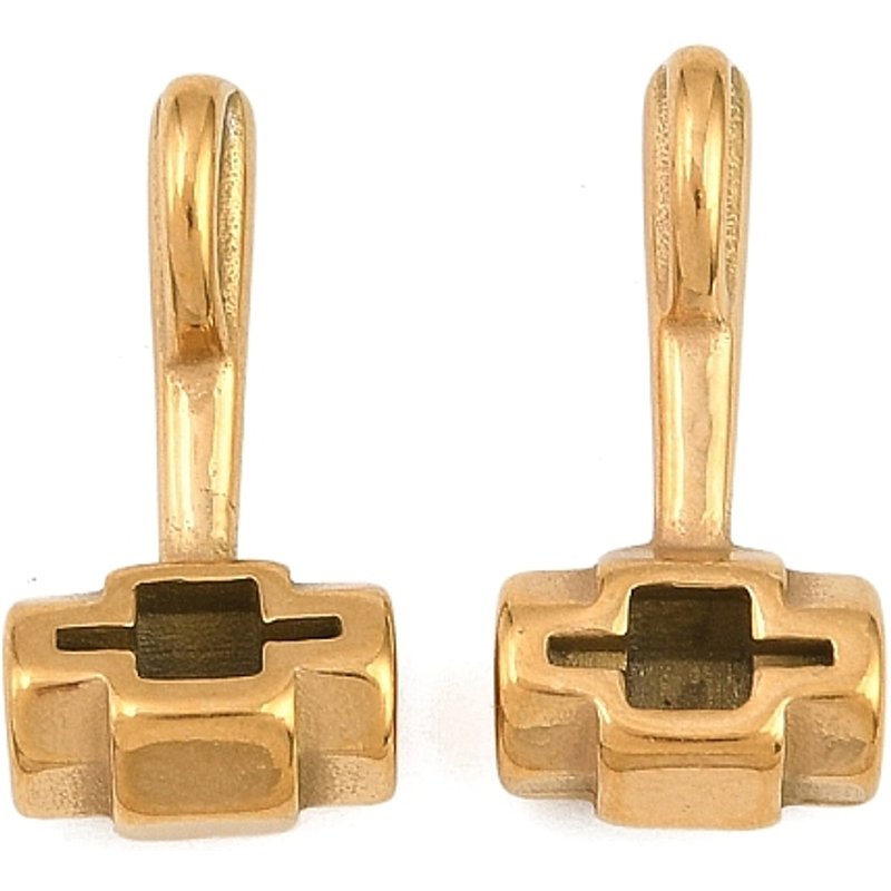 Pendentif en Acier Inoxydable 304, Marteau avec Croix, Plaqué Or 18K — Breloques et pendentifs