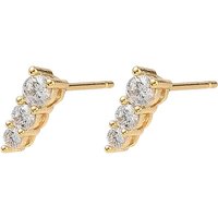 Brass Micro Pave Clear Cubic Zirconia Flat Round Earring Findings — Jewelry Findings