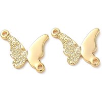 Liens en laiton en forme de papillon, sans nickel, plaqué or 18K — Accessoires pour bijoux