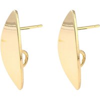Brass Stud Earring Findings, Nickel Free, 18K Gold Plated — Jewelry Findings
