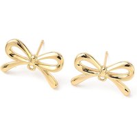Trouvailles de Boucles d'Oreilles en Laiton, Nœud Papillon, Sans Nickel, Plaqué Or 18K — Accessoires pour bijoux