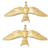 Pendentif Aigle en Acier Inoxydable 304, Sans Plomb, Couleur Dorée et Argentée — Breloques et pendentifs