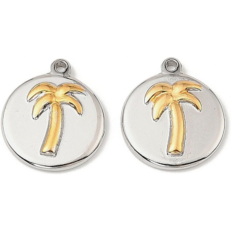 Pendentifs en Acier Inoxydable 304 avec Motif de Palmier — Breloques et pendentifs