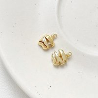 Charms en laiton en forme de pomme avec strass, plaqué or 18K — Breloques et pendentifs