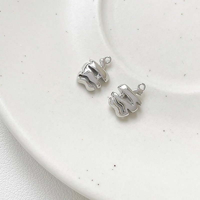 Brass Rhinestone Apple Charms, Platinum Plated, 13x10x4.5mm — Charms & Pendants