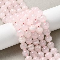 Fils de perles de calcite rose naturelle, rondes, 10mm, 40pcs — Perles à bijoux