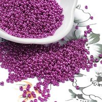 Perles de Verre Rondes Grade A, Teintes Orchidée, 2.3mm de Diamètre — Perles à bijoux