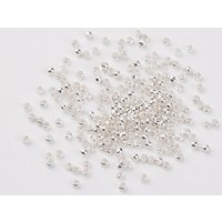 Perles à écraser en laiton, Rondelle, Couleur argent, 2mm de diamètre — Perles à bijoux