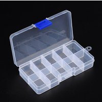 Boîte Organisatrice en Plastique à 10 Compartiments avec Diviseurs Ajustables — Rangement et présentation