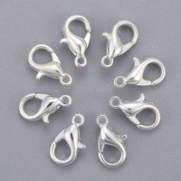 Zinc Alloy Lobster Claw Clasps, Parrot Trigger Clasps, Silver Color — Jewelry Findings