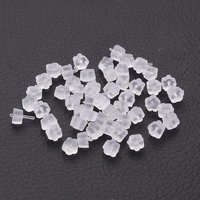 Plastic Ear Nuts Earring Backs White 4x2.5mm Hole 0.7mm — Jewelry Findings