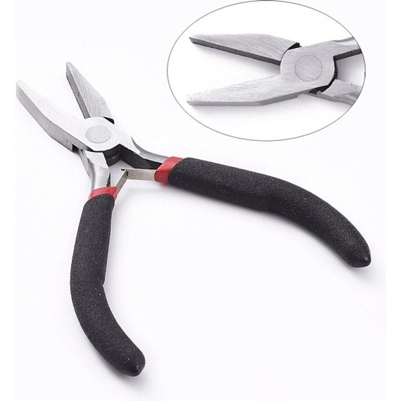 Pince à Nez Plat en Acier au Carbone pour la Fabrication de Bijoux, 12,5 cm — Outils de création de bijoux