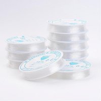 Fil Élastique Transparent pour Création de Bijoux, 0.6mm