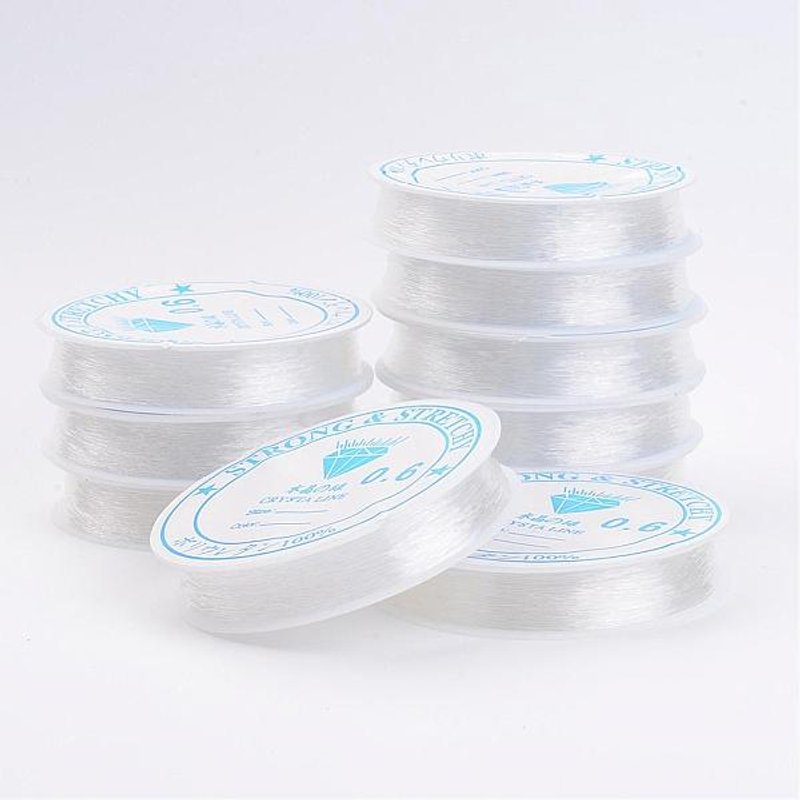 Fil Élastique Transparent pour Création de Bijoux, 0.6mm — Chaînes, fils et cordons