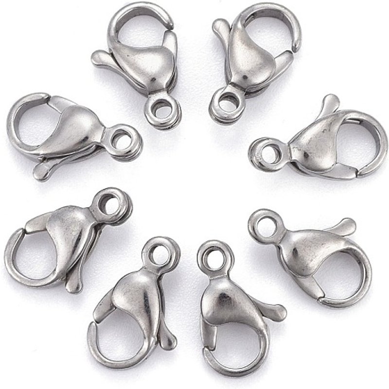 Clips en acier inoxydable 304, type homard, pour bijoux — Accessoires pour bijoux