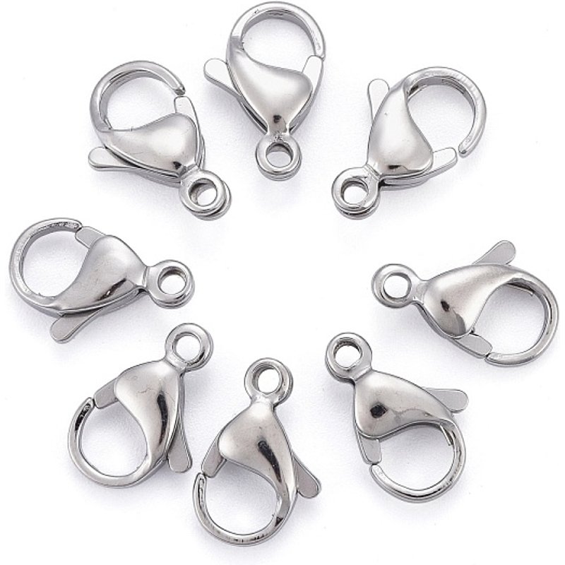 Clips de homard en acier inoxydable 304, clips à déclenchement perroquet — Accessoires pour bijoux