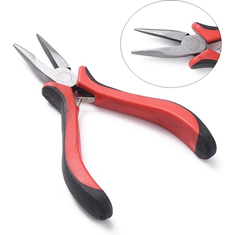 Pinces Mini à Nez D'Aiguille en Acier au Carbone, 130mm — Outils de création de bijoux