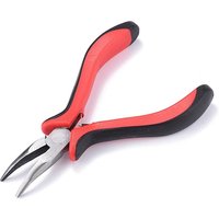 Carbon Steel Bent Nose Pliers for Jewelry Making, 130mm