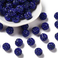 Perles Pave Disco Ball, Perles Ronde en Argile Polymère Saphir — Perles à bijoux