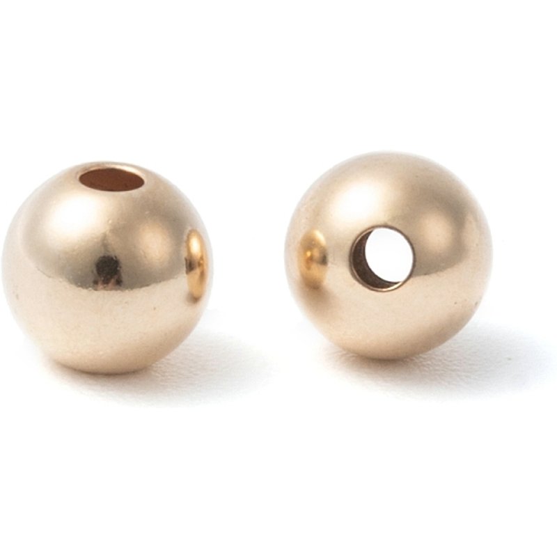 Perles en Or Jaune Rempli, 1/20 14K Or Rempli, Ronde 4mm — Perles à bijoux