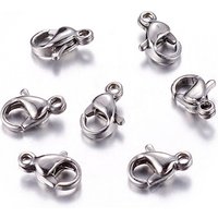 304 Stainless Steel Lobster Claw Clasps, Parrot Trigger Clasps — Jewelry Findings