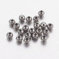 Tarnish Resistant 201 Stainless Steel Beads, Solid Round, 3mm — Jewelry Beads
