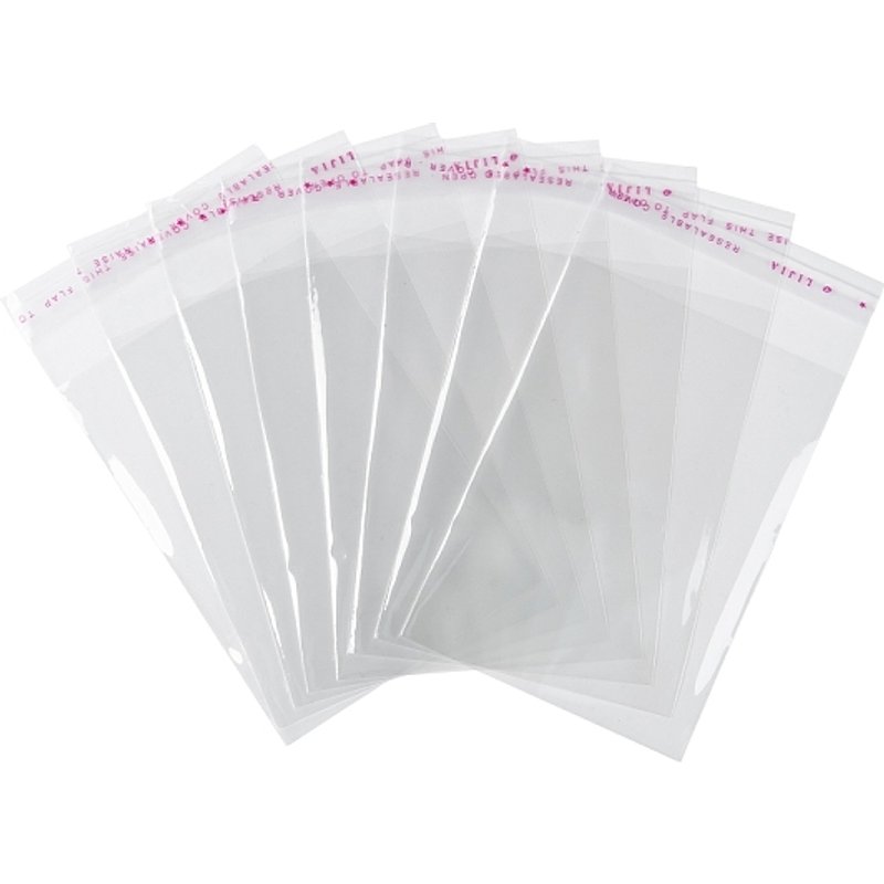 Sacs en cellophane OPP pour le stockage de petits bijoux, clair, 14x8cm — Rangement et présentation