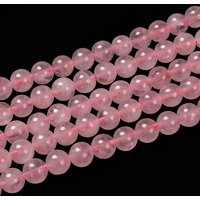 Brins de Perles de Quartz Rose Naturel, Ronds, 8mm, 15 pouces — Perles à bijoux