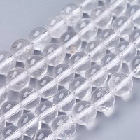 Natural Quartz Crystal Beads Strands, Round Clear Beads, 6-6.5mm — Jewelry Beads