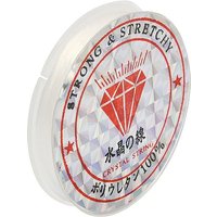Flat Elastic Crystal String Cord, White, 0.8mm, 10.93 yards — Chains, Wire & Cord