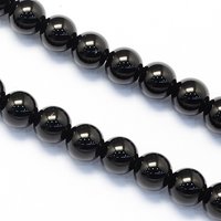 Fil de perles d'onyx noir rond, 6mm, 62pcs, 14.7 pouces — Perles à bijoux