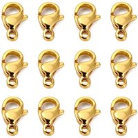 Attaches de homard en acier inoxydable 304, plaqué or 24K — Accessoires pour bijoux