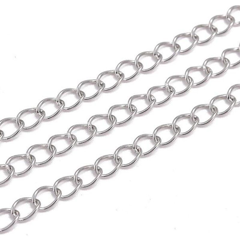 304 Stainless Steel Twisted Chains for DIY Jewelry Making — Chains, Wire & Cord