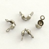 Embouts de perles en acier inoxydable chirurgical 316 résistant au ternissement — Accessoires pour bijoux