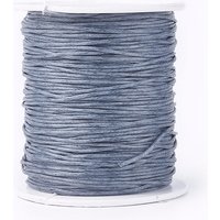 Waxed Cotton Thread Cords, Gray, 1mm, 100 Yards Roll — Chains, Wire & Cord