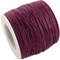 Cordons en Coton Ciré, Violet Rouge Moyen, 1mm, 100 Yards